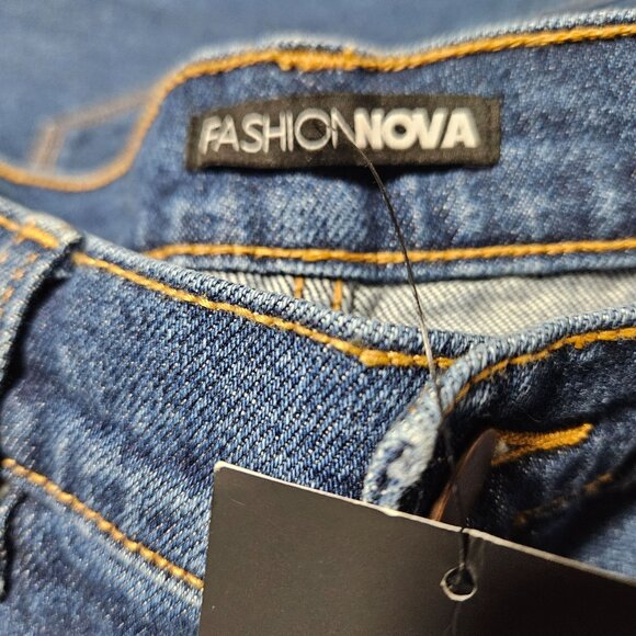 Fashion Nova I Got It From My Mama Jeans Womens Size 7 High Rise Dark Wash Denim - Picture 5 of 6